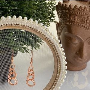 COPPER Circle Earrings